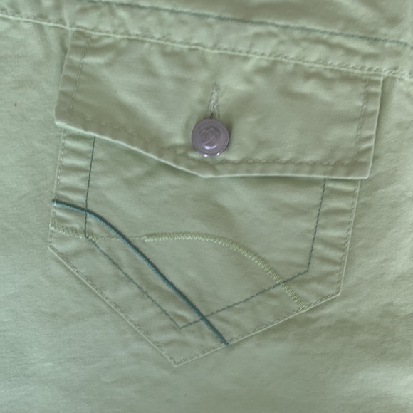 ADDITION ELLE LIGHT GREEN COTTON A-LINE SKIRT / SIZE 16 - Picture 4 of 7